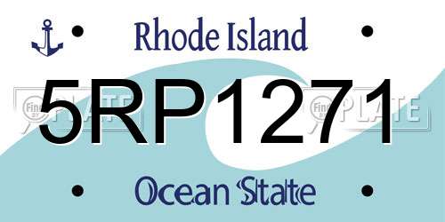 5RP1271 Rhode Island License Plate