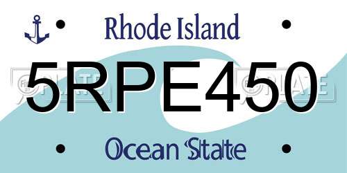 5RPE450 Rhode Island License Plate