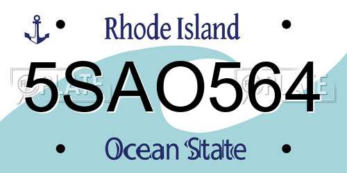 5SAO564 Rhode Island License Plate
