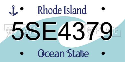 5SE4379 Rhode Island License Plate