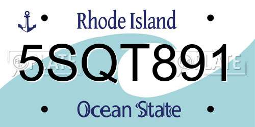 5SQT891 Rhode Island License Plate