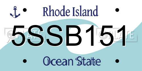 5SSB151 Rhode Island License Plate