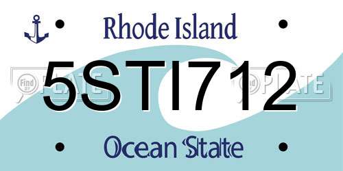 5STI712 Rhode Island License Plate