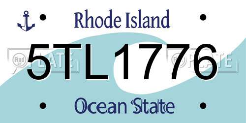 5TL1776 Rhode Island License Plate