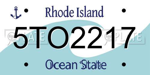 5TO2217 Rhode Island License Plate