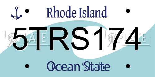 5TRS174 Rhode Island License Plate