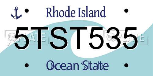 5TST535 Rhode Island License Plate