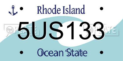 5US133 Rhode Island License Plate