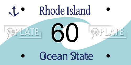 60 Rhode Island License Plate