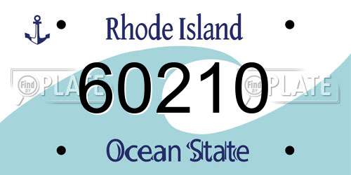 60210 Rhode Island License Plate