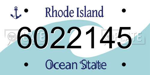 6022145 Rhode Island License Plate