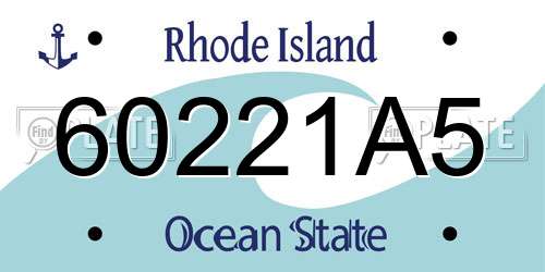 60221A5 Rhode Island License Plate