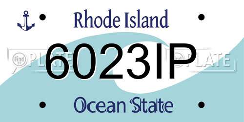 6023IP Rhode Island License Plate