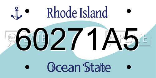 60271A5 Rhode Island License Plate