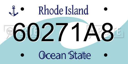 60271A8 Rhode Island License Plate