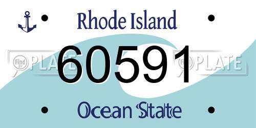 60591 Rhode Island License Plate