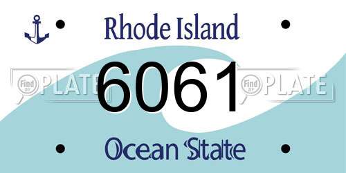 6061 Rhode Island License Plate