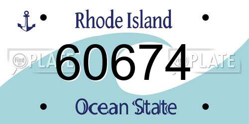 60674 Rhode Island License Plate