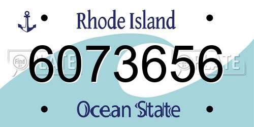 6073656 Rhode Island License Plate