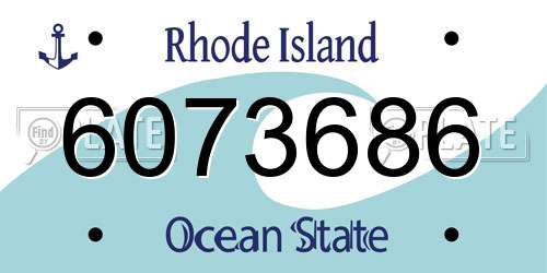 6073686 Rhode Island License Plate