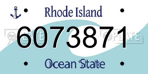 6073871 Rhode Island License Plate