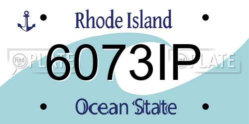 6073IP Rhode Island License Plate