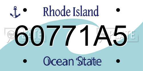 60771A5 Rhode Island License Plate