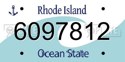 6097812 Rhode Island License Plate