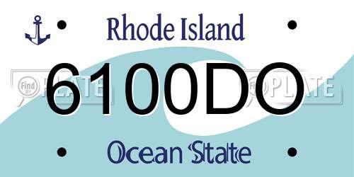 6100DO Rhode Island License Plate