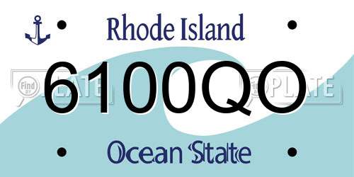 6100QO Rhode Island License Plate