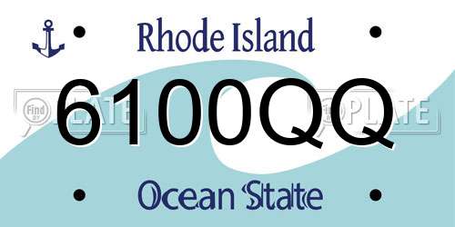 6100QQ Rhode Island License Plate