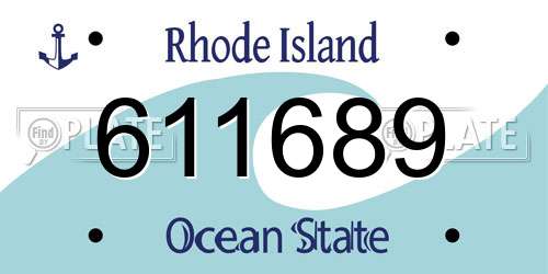 611689 Rhode Island License Plate