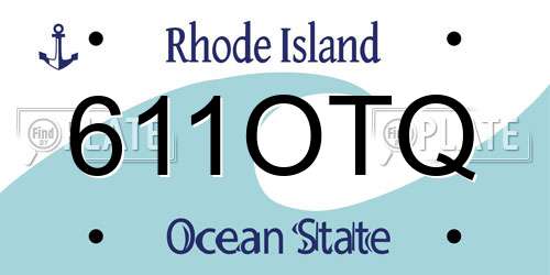 611OTQ Rhode Island License Plate
