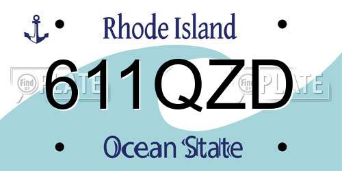 611QZD Rhode Island License Plate