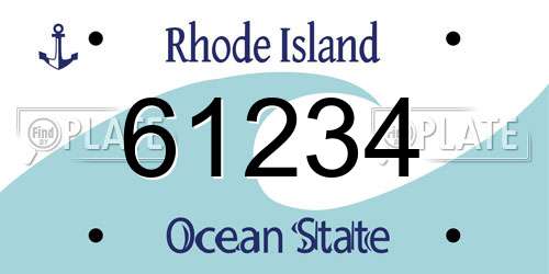 61234 Rhode Island License Plate