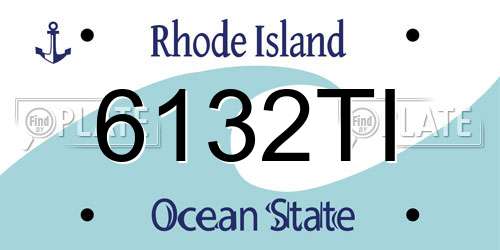 6132TI Rhode Island License Plate