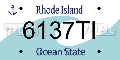 6137TI Rhode Island License Plate