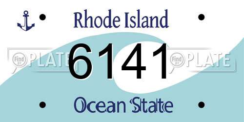 6141 Rhode Island License Plate