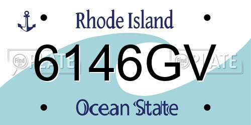 6146GV Rhode Island License Plate