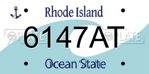 6147AT Rhode Island License Plate