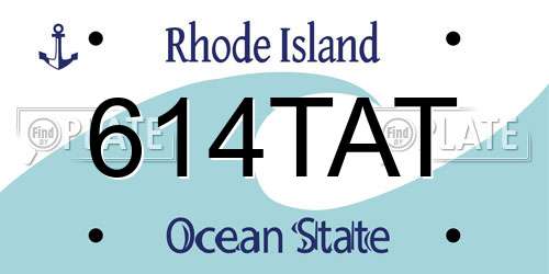 614TAT Rhode Island License Plate
