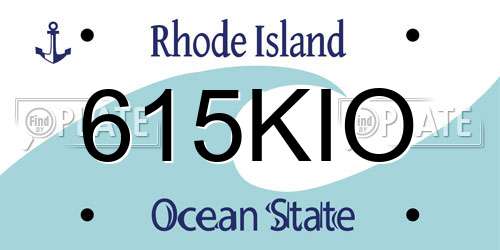 615KIO Rhode Island License Plate