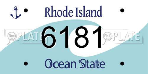 6181 Rhode Island License Plate