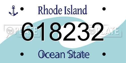 618232 Rhode Island License Plate