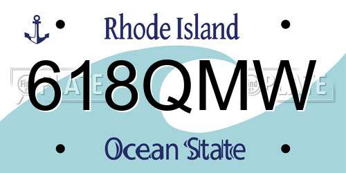 618QMW Rhode Island License Plate