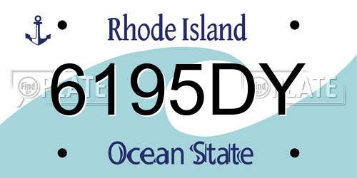 6195DY Rhode Island License Plate
