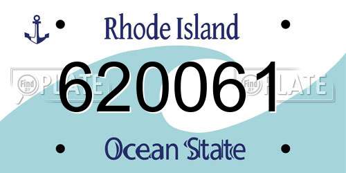 620061 Rhode Island License Plate