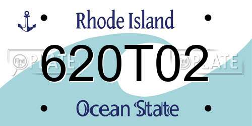 620T02 Rhode Island License Plate