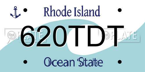 620TDT Rhode Island License Plate