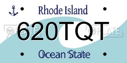 620TQT Rhode Island License Plate
